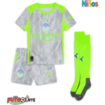 Camiseta Manchester City John Stones #5 Tercera Equipación para niños 2025-26 manga corta (+ pantalones cortos)